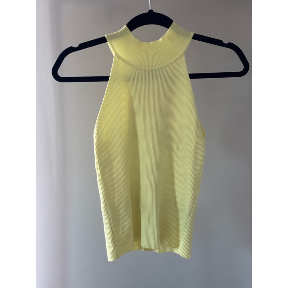 Zara yellow sleeveless sweater tank